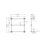 Chrome Traditional Wall Hung Towel Radiator - 658 x 658 x 155mm