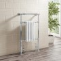 White Chrome Traditional Wall Hung Towel Radiator - 963 x 583 x 230mm
