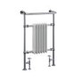 White Chrome Traditional Wall Hung Towel Radiator - 963 x 583 x 230mm