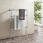 White Chrome Traditional Wall Hung Towel Radiator - 963 x 673 x 230mm