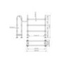 Chrome Traditional Floorstanding Towel Radiator - 683 x 228 x 778mm