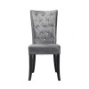 GRADE A2 - LPD Radiance Dining Pair of Chairs Silver Grey Velvet