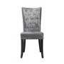 GRADE A1 - LPD Radiance Dining Pair of Chairs Silver Grey Velvet