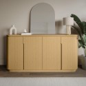 RAE002 Large Curved Oak Sideboard with Storage - Rae