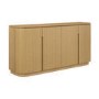 Large Curved Oak Sideboard with Storage - Rae