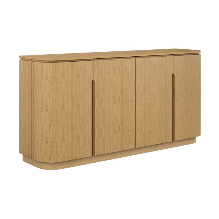 Large Curved Oak Sideboard with Storage - Rae