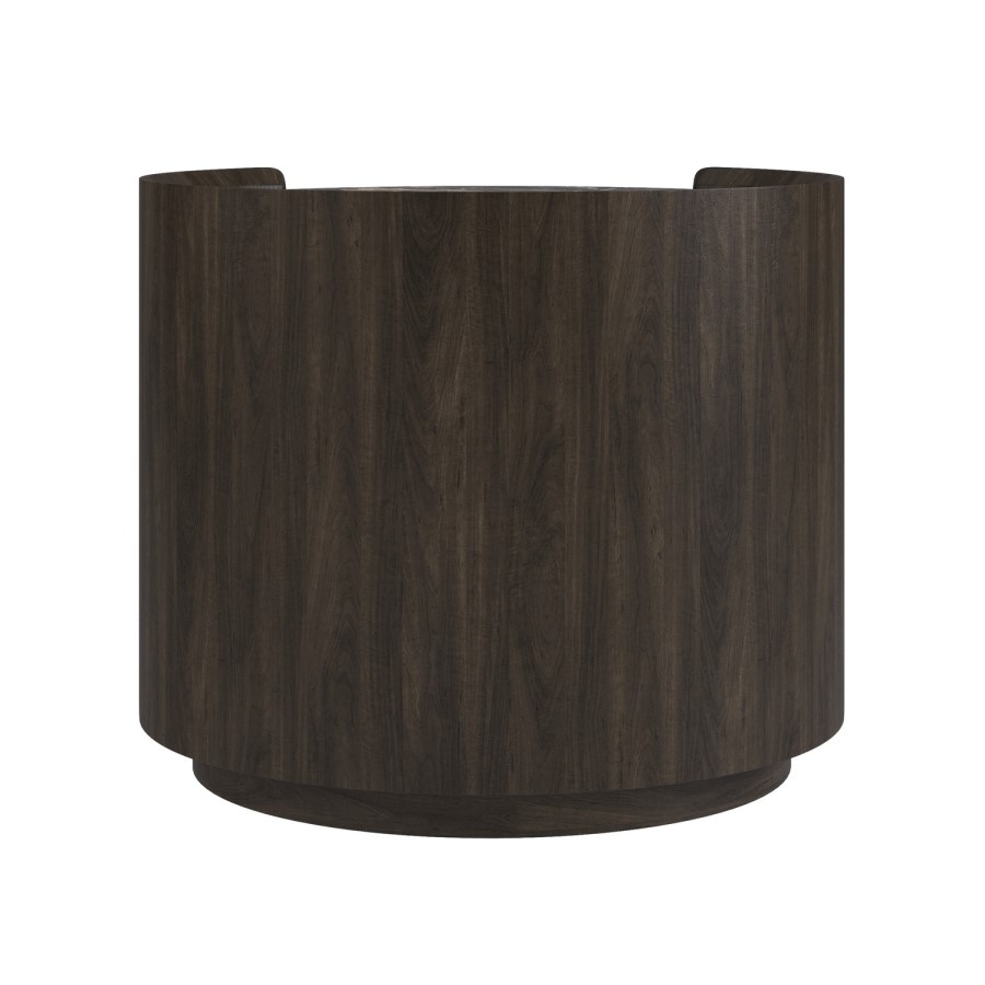 Raffaele Marble Effect Top 2 Drawer Bedside in Walnut 
