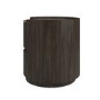 Raffaele Marble Effect Top 2 Drawer Bedside in Walnut 