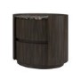 Raffaele Marble Effect Top 2 Drawer Bedside in Walnut 