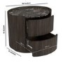 Raffaele Marble Effect Top 2 Drawer Bedside in Walnut 