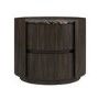 Raffaele Marble Effect Top 2 Drawer Bedside in Walnut 
