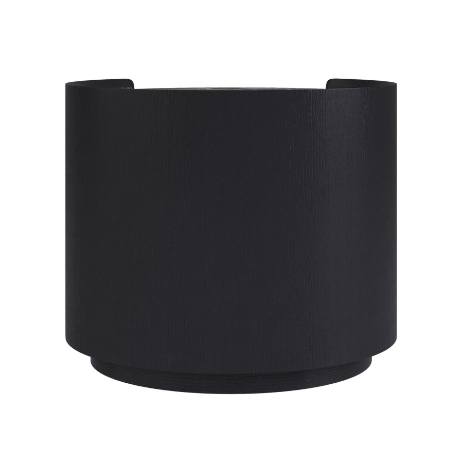 Raffaele Marble Effect Top 2 Drawer Bedside in Black 