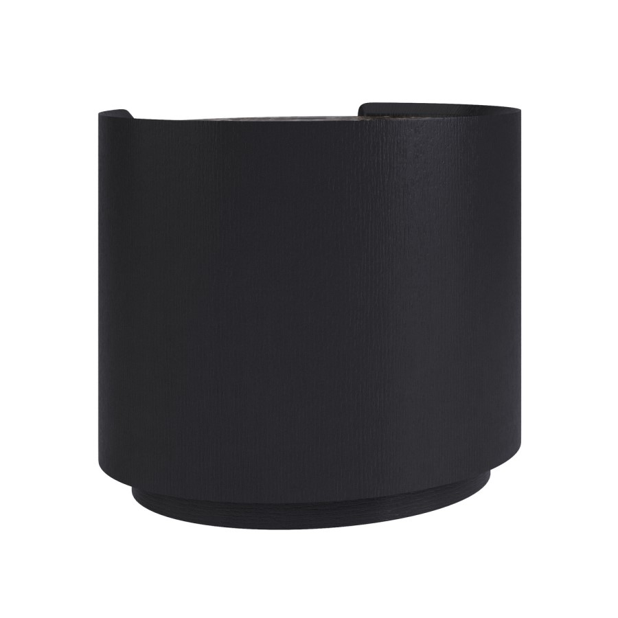 Raffaele Marble Effect Top 2 Drawer Bedside in Black 