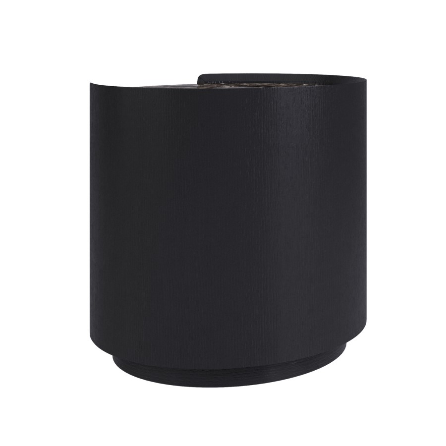 Raffaele Marble Effect Top 2 Drawer Bedside in Black 