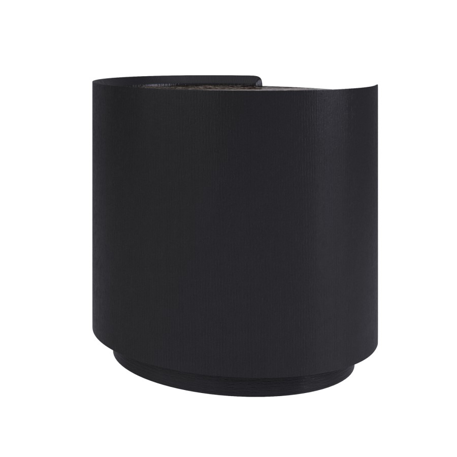 Raffaele Marble Effect Top 2 Drawer Bedside in Black 