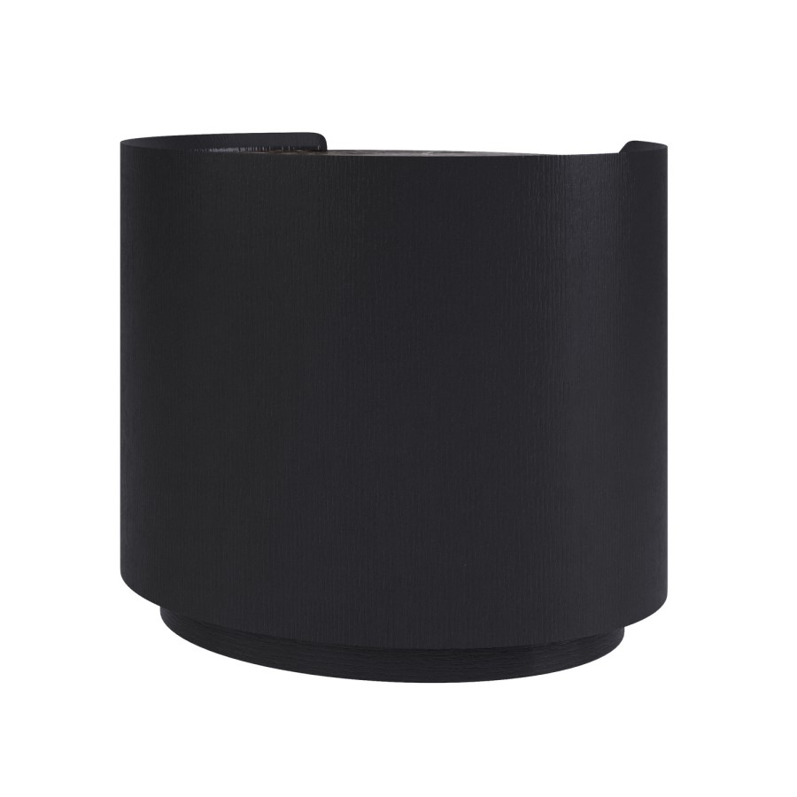 Raffaele Marble Effect Top 2 Drawer Bedside in Black 