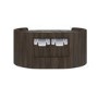 Raffaele Marble Effect Top Floating bedside in Walnut