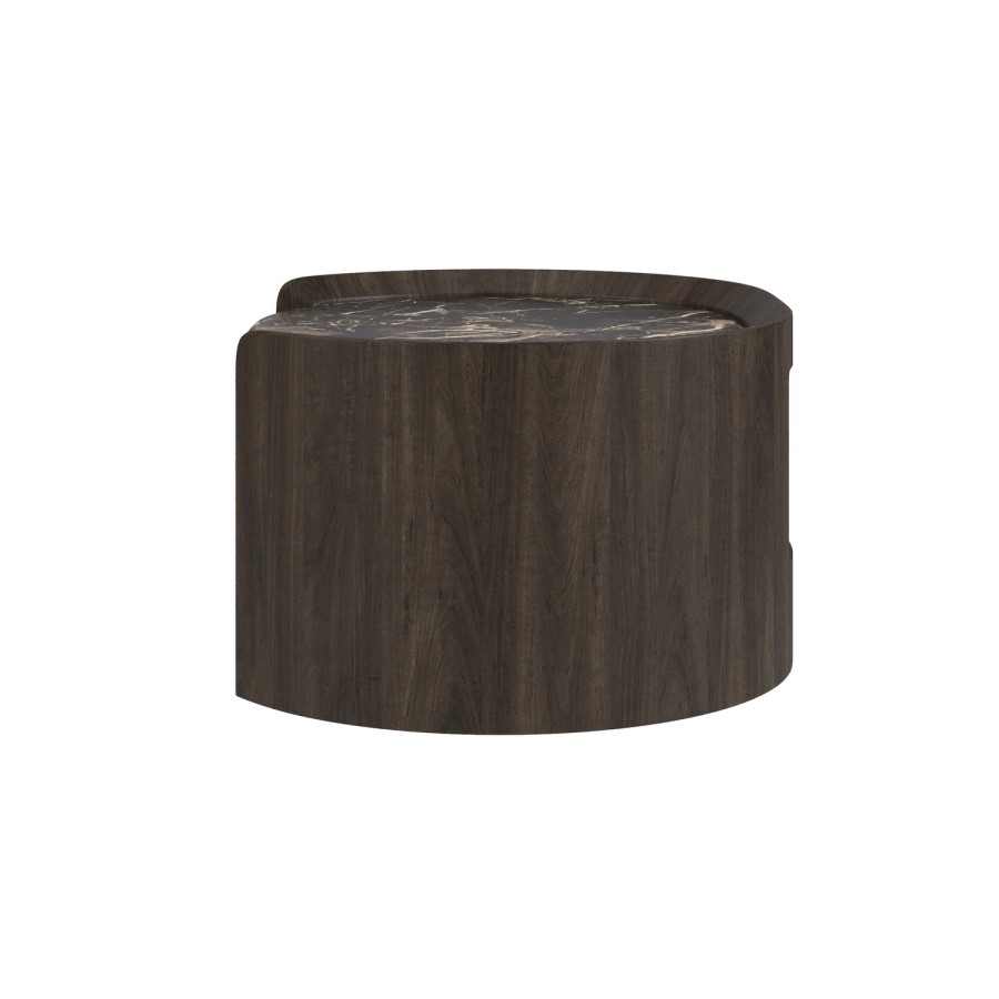 Raffaele Marble Effect Top Floating bedside in Walnut