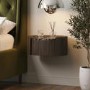 Raffaele Marble Effect Top Floating bedside in Walnut