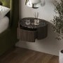 Raffaele Marble Effect Top Floating bedside in Walnut