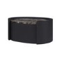 Raffaele Marble Effect Top Floating Bedside in Black 