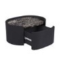 Raffaele Marble Effect Top Floating Bedside in Black 