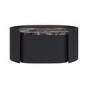 Raffaele Marble Effect Top Floating Bedside in Black 
