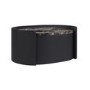 Raffaele Marble Effect Top Floating Bedside in Black 