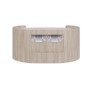 Raffaele Marble Effect Top Floating Bedside in Light Wood 
