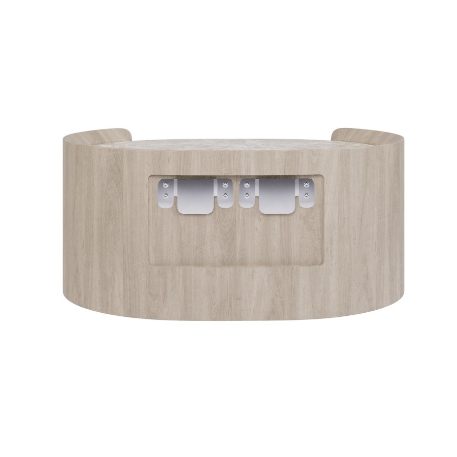 Raffaele Marble Effect Top Floating Bedside in Light Wood 