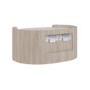 Raffaele Marble Effect Top Floating Bedside in Light Wood 