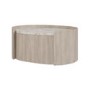 Raffaele Marble Effect Top Floating Bedside in Light Wood 