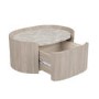 Raffaele Marble Effect Top Floating Bedside in Light Wood 
