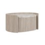 Raffaele Marble Effect Top Floating Bedside in Light Wood 