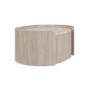 Raffaele Marble Effect Top Floating Bedside in Light Wood 
