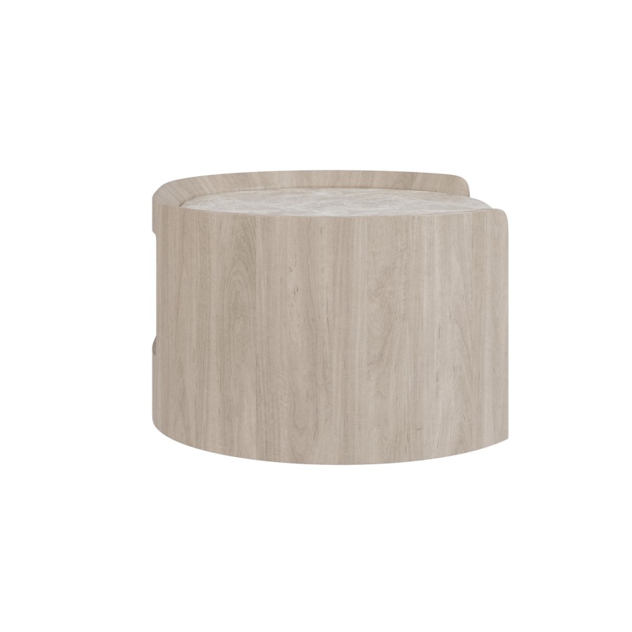 Raffaele Marble Effect Top Floating Bedside in Light Wood 