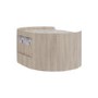 Raffaele Marble Effect Top Floating Bedside in Light Wood 