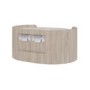 Raffaele Marble Effect Top Floating Bedside in Light Wood 