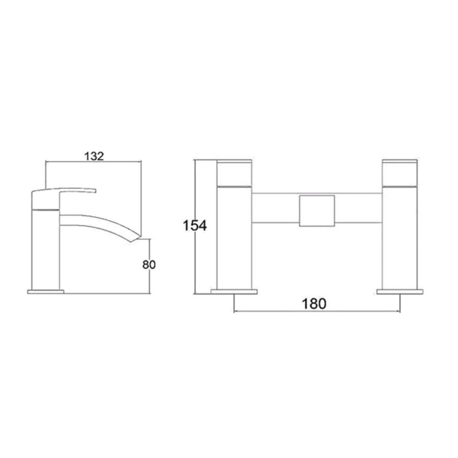 RAK Ceramics Metropolitan Bath Mixer Tap