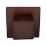 Large Mango Wood and Red Marble Square Coffee Table - Rana