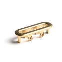 RASOFBB Brushed Brass Overflow Cover Suitable for Morella Arragon Palma & Ontario Basins