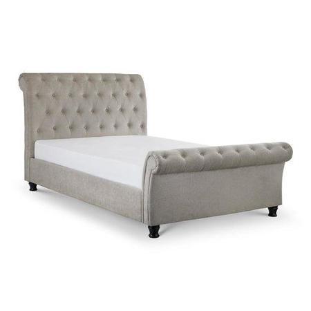 Julian Bowen Ravello Deep Button Scroll King Size Bed in Mink