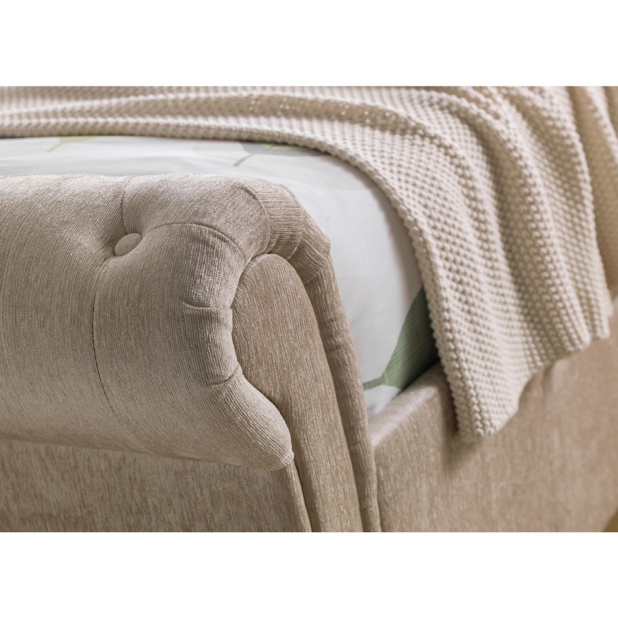 Julian Bowen Ravello Storage Bed in Mink Velvet - King Size
