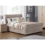 Julian Bowen Ravello Storage Bed in Mink Velvet - King Size