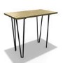 Gold Office Desk with Black Legs - Raye