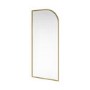 900mm Brushed Brass Arched Wet Room Shower Screen - Raya