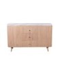 Natural Marble & Wood Extra Large Sideboard - Ashford