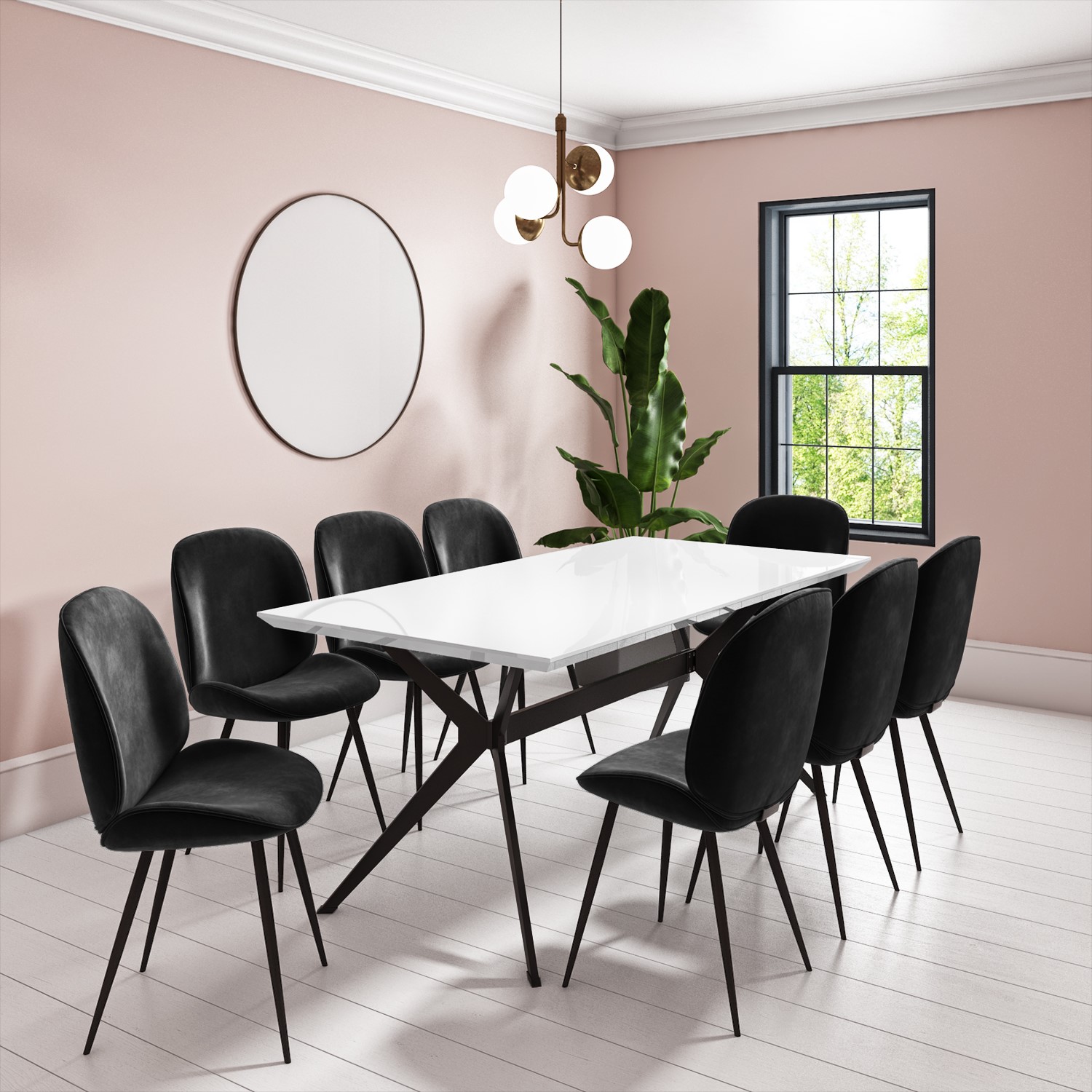 Large White Gloss Modern Dining Table Seats 8 Rochelle Furniture123 Large White Gloss Modern Dining Table Seats 8 Rochelle Furniture123