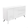 Large White High Gloss Sideboard with Drawers - Rochelle