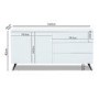 GRADE A1 - White High Gloss Sideboard with Storage - Rochelle
